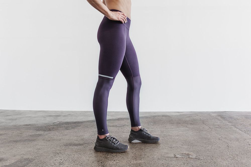 NOBULL Women's Pace Tights - Plum - Ireland (5713PLZFI)